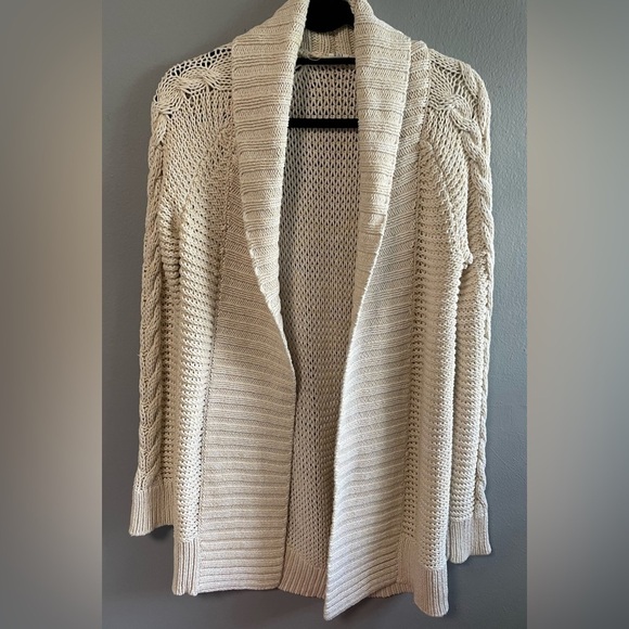 Gap cream knitted open long cardigan. Size X-Small. - Picture 1 of 7